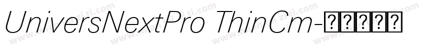 UniversNextPro ThinCm字体转换